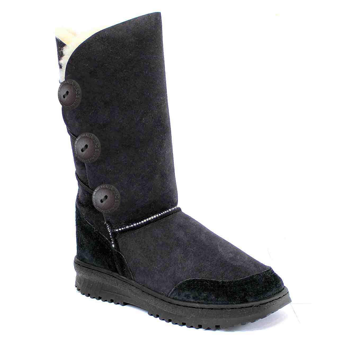 Bondi Long Brighton Black - Sheepskinsdownunder
